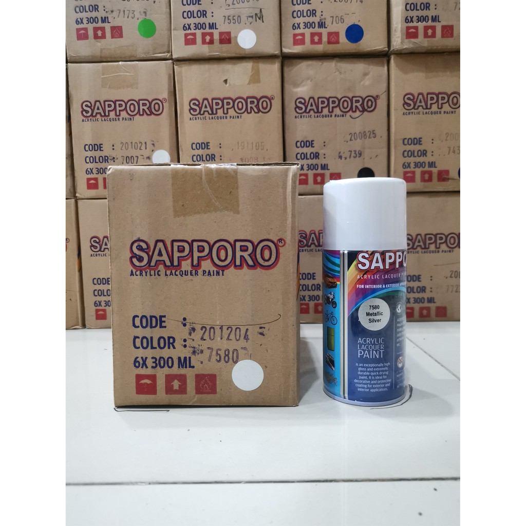 Cat Semprot Sapporo Paint 7580 Metallic Silver