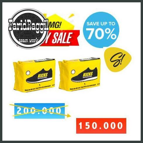 TISSUE PEMBERSIH SEPATU KICKS WIPES SEPERTI CREP WIPES 30 SHEET