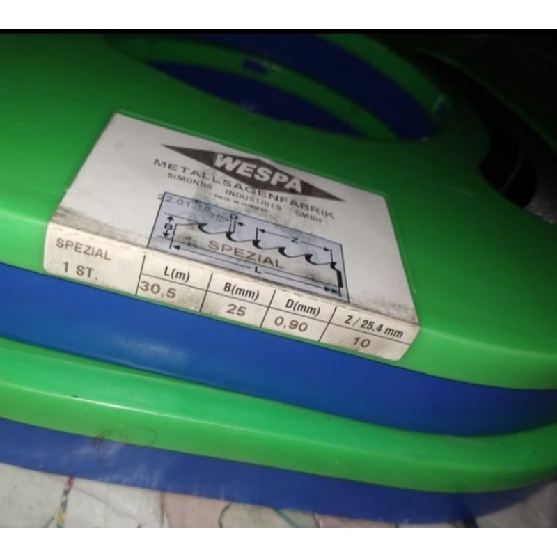 WESPA GERGAJI BESI PITA Hss Bandsaw Blade Ukuran(30.5 Meter x25 x 0.9)