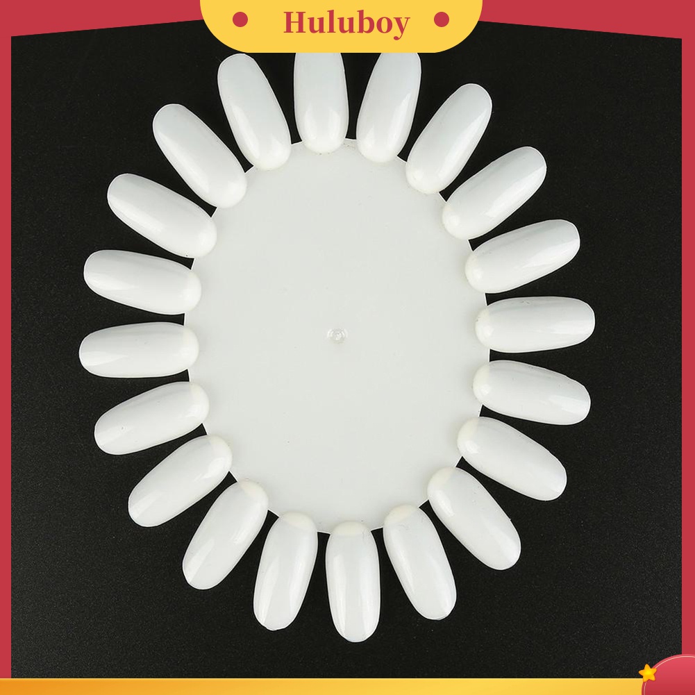 Huluboy Huluboy♡ Cetakan Kuku Palsu Bentuk Roda Bulat Bahan Akrilik 20 Warna Untuk Display