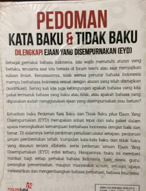 Buku Pedoman Kata Baku Dan Tidak Baku Shopee Indonesia