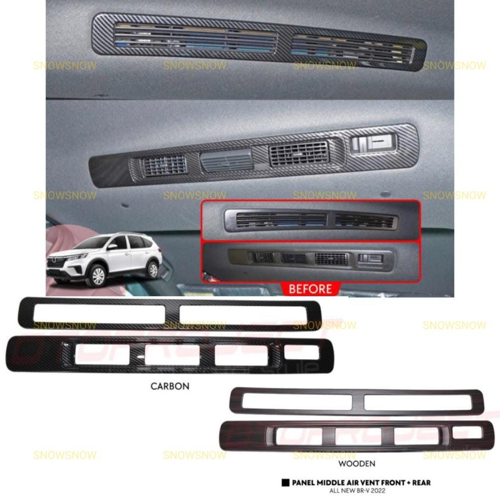 Panel Ac Tengah Depan Belakang Middle Honda BRV 2022 up Wood Carbon