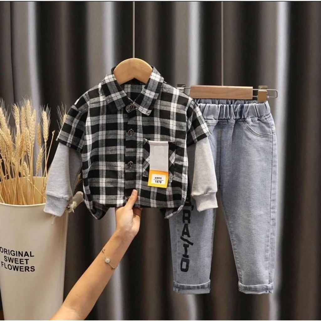 PROMO - SETELAN BAJU KEMEJA FLANEL ANAK TERBARU - SETELAN BAJU KEMEJA ANAK LAKILAKI DAN PEREMPUAN - SETELAN BAJU KEMEJA 6-10BLN 1-5THN - SETELAN BAJU KEMEJA TERMURAH DAN TERLARIS - SETELAN BAJU KEMEJA OUTFIT ANAK KEREN - SETELAN BAJU KEMEJA ANAK TERNYAMAN