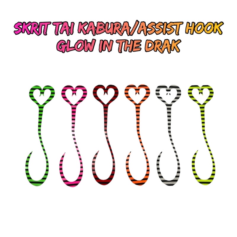 Skirt Dasi Silikon Assist hook Tai Kabura Jig  panjang 14.5cm 1pcs