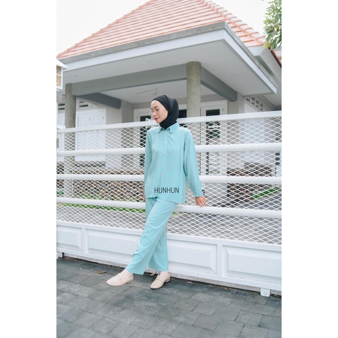 Setelan Wanita Rayon Crincle Crinkle Pajamas Piyama Setcel One Set Premium Terbaru Selebgram Setelan Rayon Daily One Set Baju Setelan Wanita One Set Crincle Busui Setelan Polos Rayon BELLE ONE SET Pusatgrosir_solo