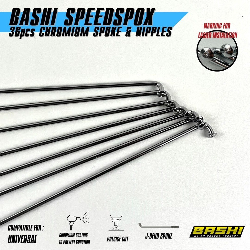 BASHI - Jari Jari Velg Bashi Speedspoxs Chrome Diameter 9 X Variasi