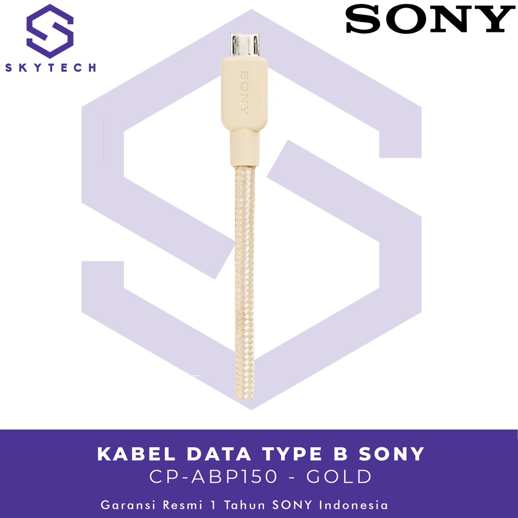 KABEL DATA MICRO USB SONY CP ABP150 GOLD ORIGINAL GARANSI RESMI