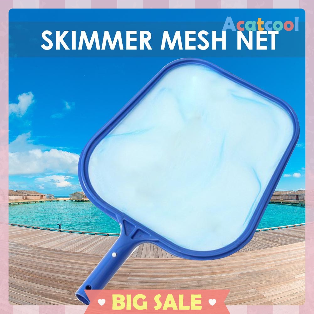 Fish Pond Skimmer Net Swimming Pool Cleaning Leaf Skimmer Mesh Frame Net