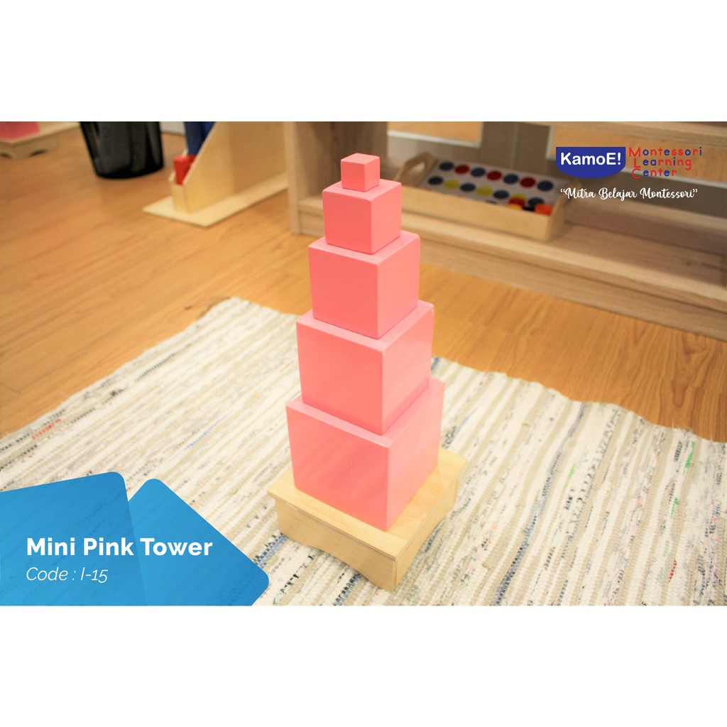 Mini Pink Tower Montessori Material