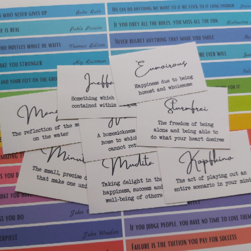 

16 Pcs Definition Word Stiker Untuk Journaling Jutnal Bujo