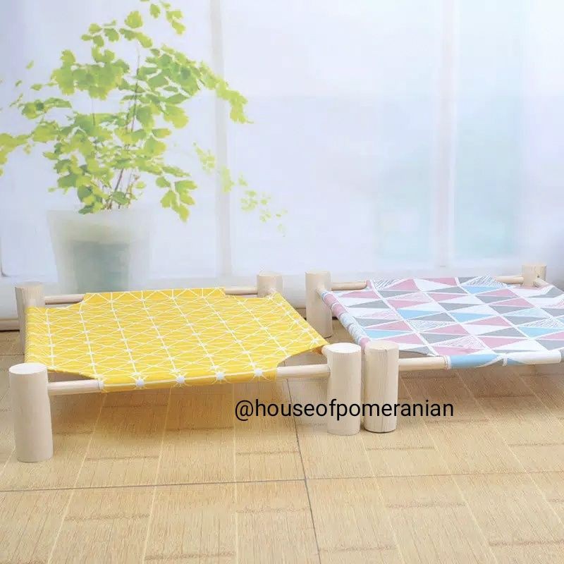 pet bed wooden tempat tidur anjing kucing dog cat ranjang kasur kayu japan style