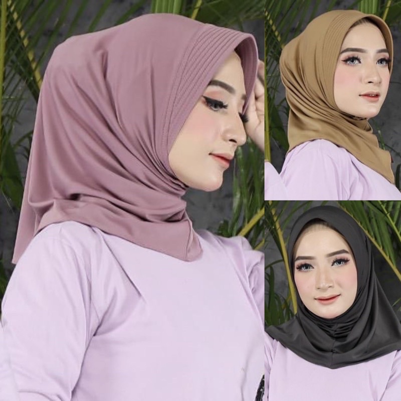 Bergo Sport Voly instant hijab Jersey Polos
