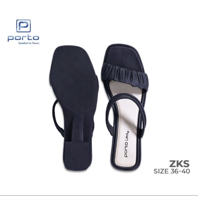 Sandal Wanita  selop karet jelly wedges hak tahu