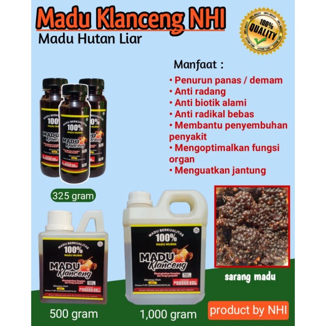 

Madu Klanceng NHI Hutan Liar