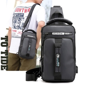 Tas Selempang Pria Anti Air Travel Stylish Multifungsi - Grey