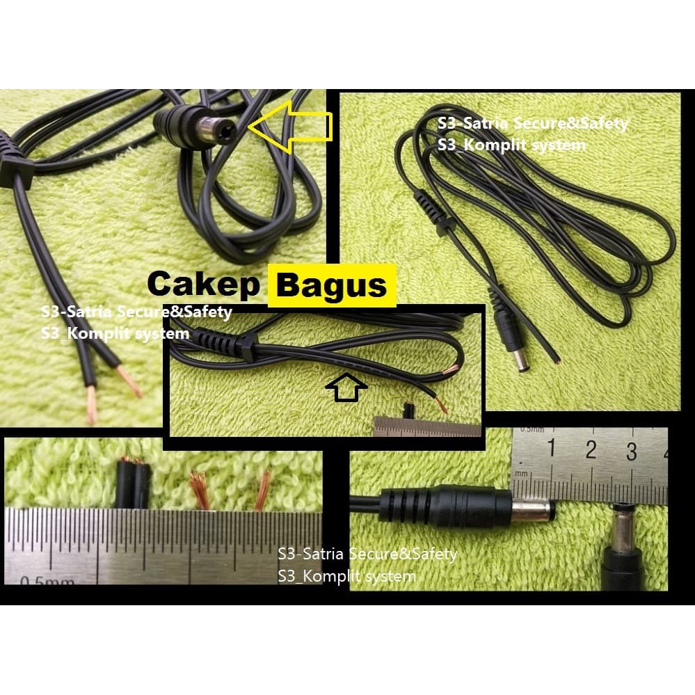 Bagus Jack Kabel DC Male Jek cowo Buntung Led strip cctv panel surya