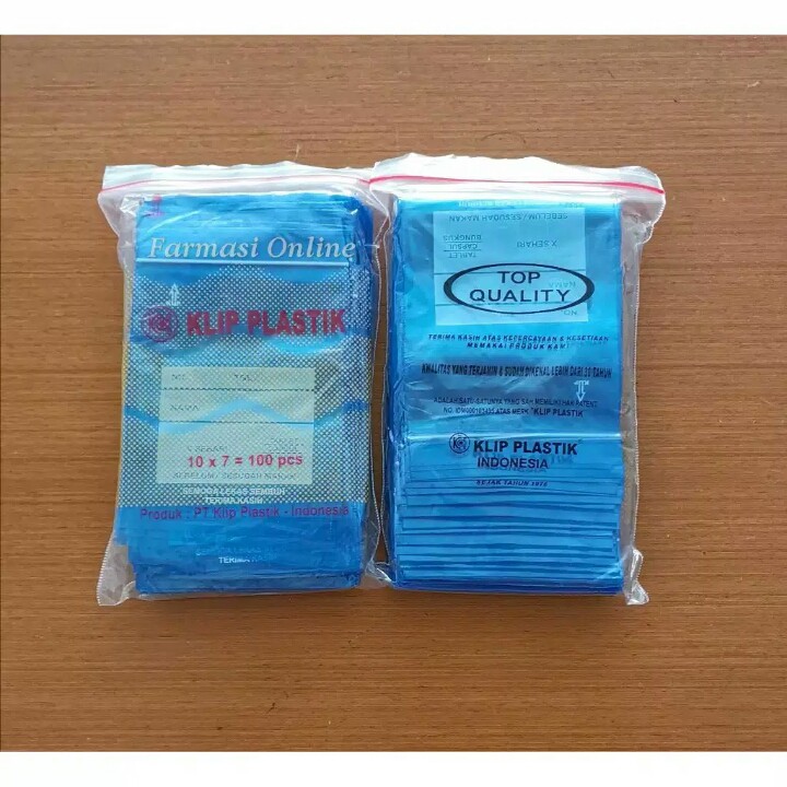 Plastik Klip Obat Warna Biru