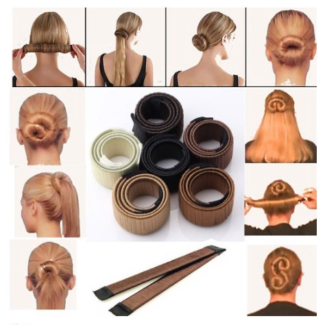 Ikat Rambut Strap Hair Bun Maker / Magic Hairbun / Cepol Donut / Donat Sanggul Cepol Hairdini (kim)