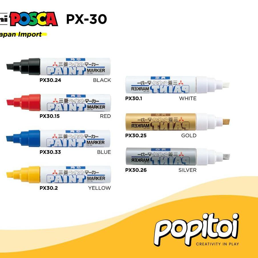 

UNI Mitsubishi Paint Marker PX30 PX-30 Permanen Spidol Cat Oil Based !!