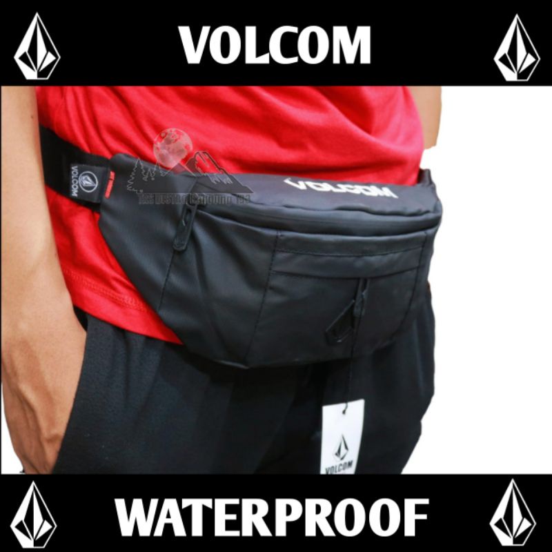 Tas Volcom waterproof premium / Tas surfing anti air / waistbag distro