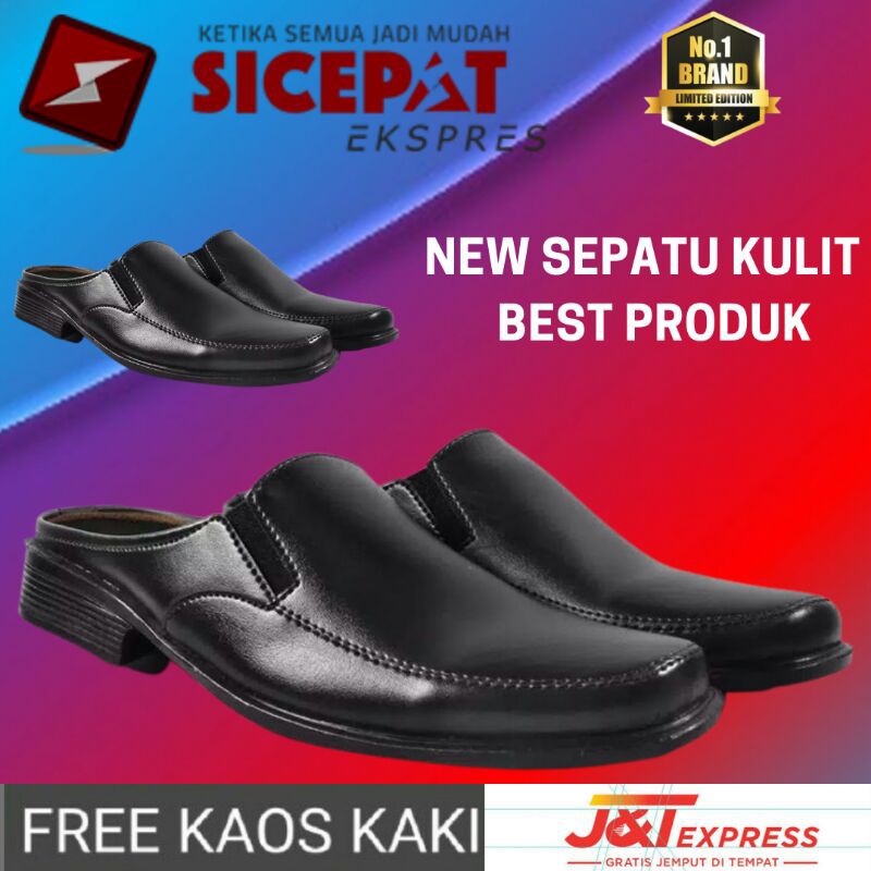 Sepatu Kulit Asli Original Pria Tanpa Tali - Sepatu Formal Pria Murah