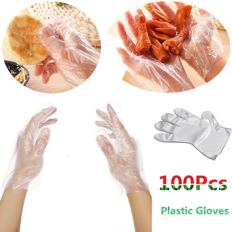 [DEASHOP] SARUNG TANGAN PLASTIK SEKALI PAKAI 1 PACK ISI 100 PCS - DISPOSABLE PLASTIC GLOVES