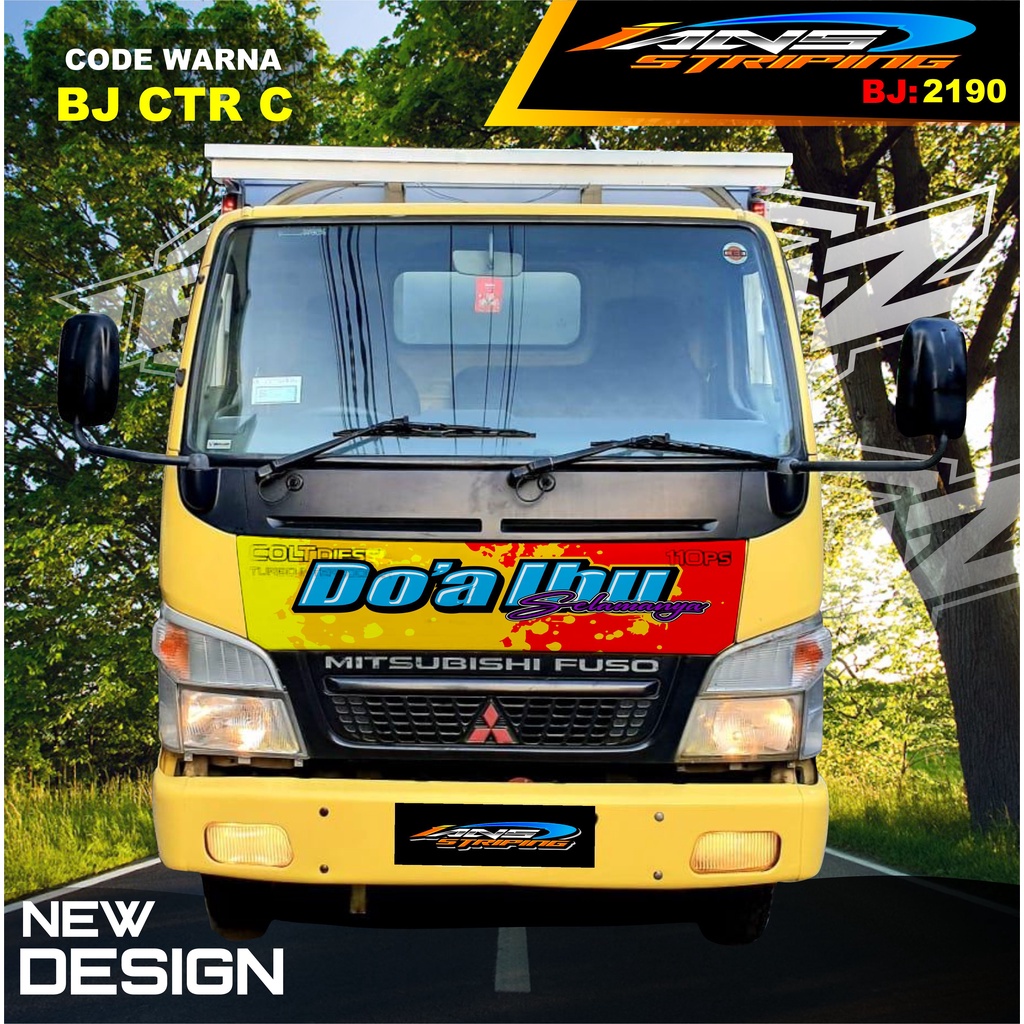 DECAL STIKER KAP DEPAN TRUK FUSO / STIKER KABIN TRUK RAGASA,UMPLUNG / STIKER KAP CUP DEPAN TRUK DINA,FUSO