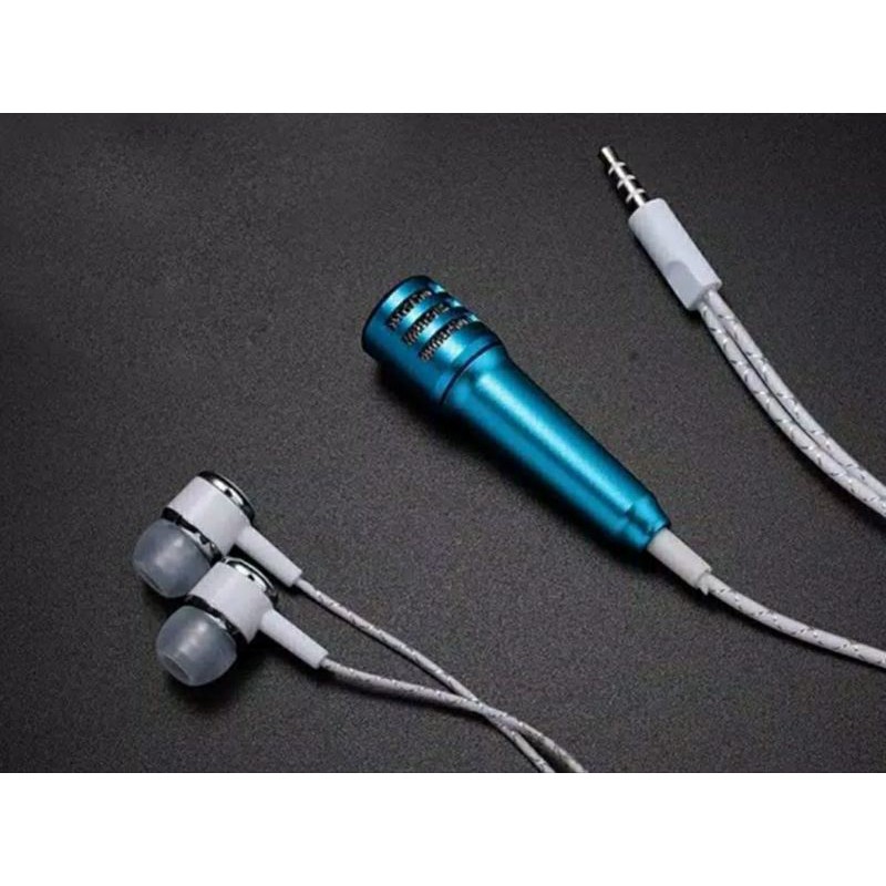 MICROPHONE MINI + HEADSET KARAOKE SMULE / SING MURAH DAN BERKUALITAS