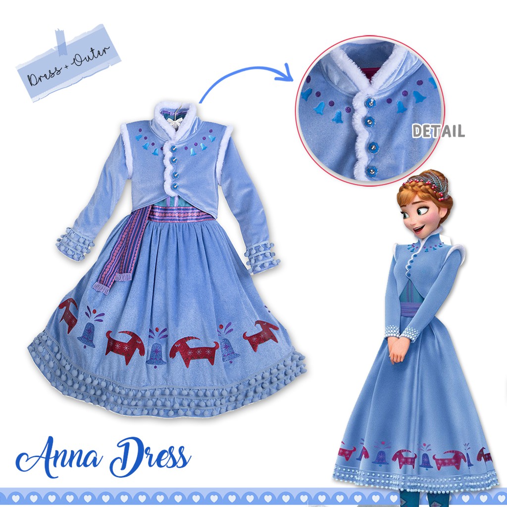 [Brandedbaby] 3T-9T KOSTUM PRINCESS ANAK IMPORT WINTER WONDERLAND / B2W2 PRINCESS DRESS