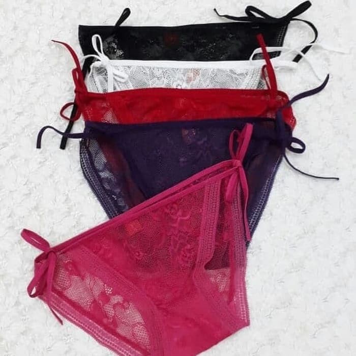 ready celana dalam wanita g string renda panties lace seksi tali ikat c4044