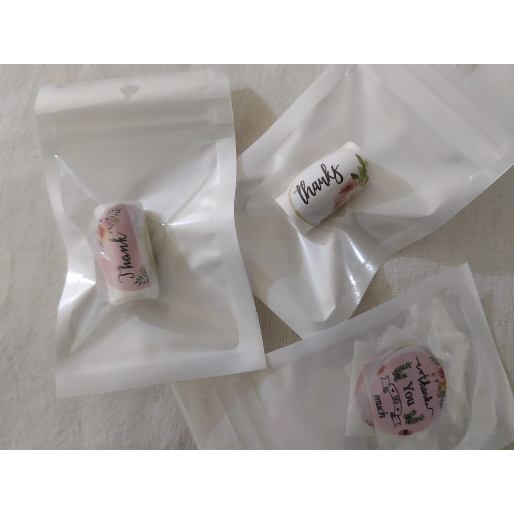 

Stiker Thankyou motif bunga, Sticker thankyou 8 motif campur, stiker isi 10 pcs