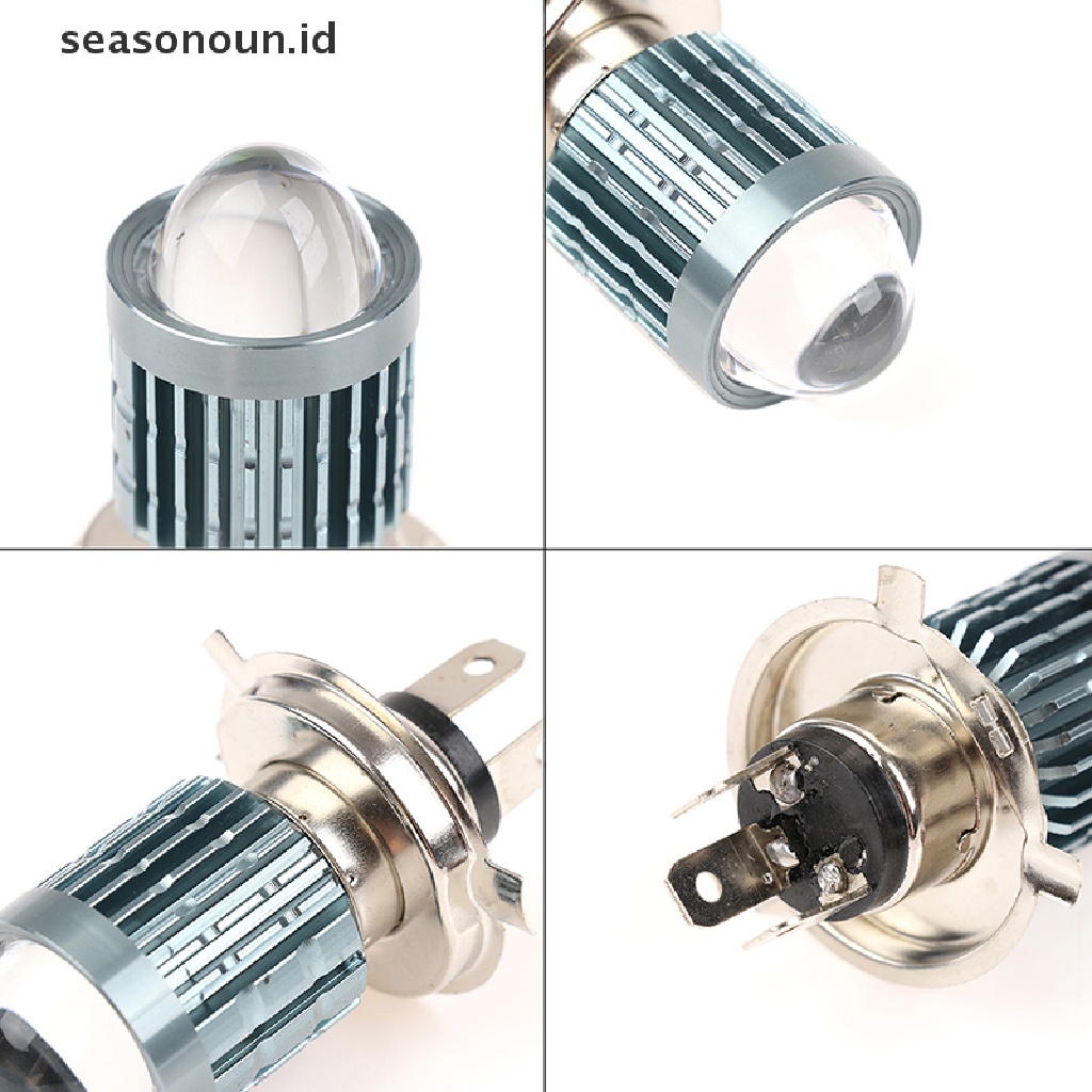 (seasonoun) Lampu Depan Motor LED H4 H6 BA20D CSP Warna Putih