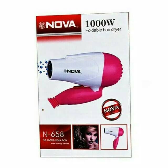 Hair Dryer Nova Lipat Mini Pengering Rambut Travel Styling Rambut