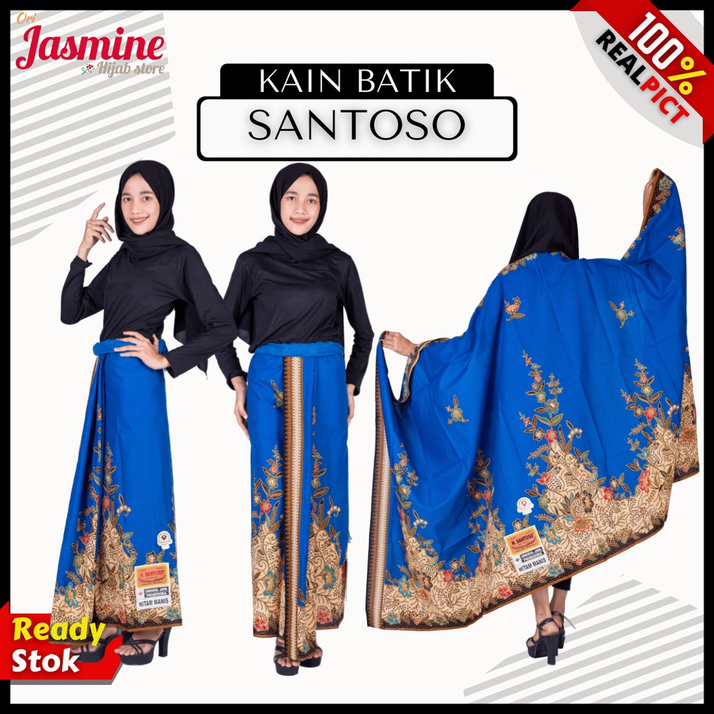 Kain Batik Jarik Wanita Santoso Hitam Manis Unggul Jaya