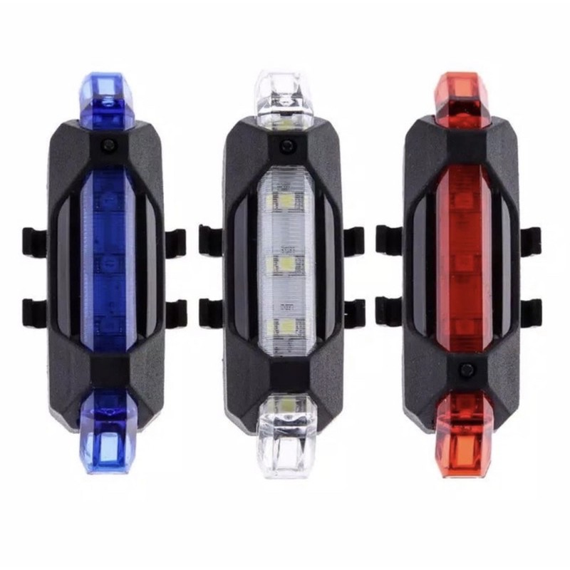 Lampu Belakang Sepeda LED Tali Light USB Rechargeable