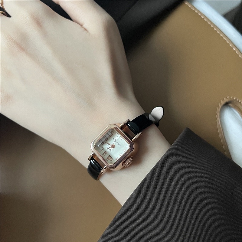 KOOLEY Jam tangan wanita KY-HA vintage gaya analog Import Korea