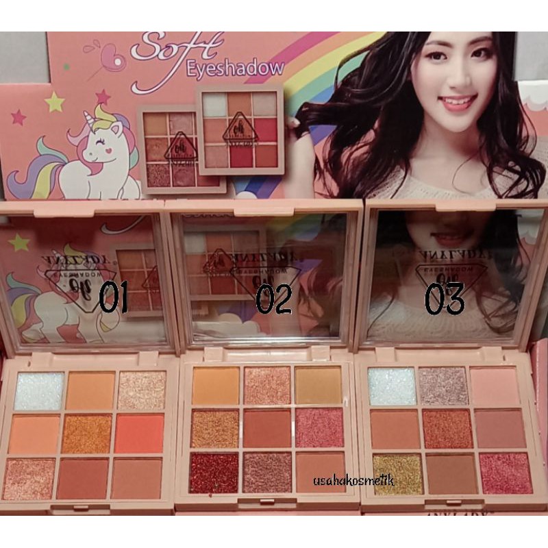 PROMO HOTT!!!! EYESHADOW SOFT ANYLADY 9 WARNA UNICORN NO.803