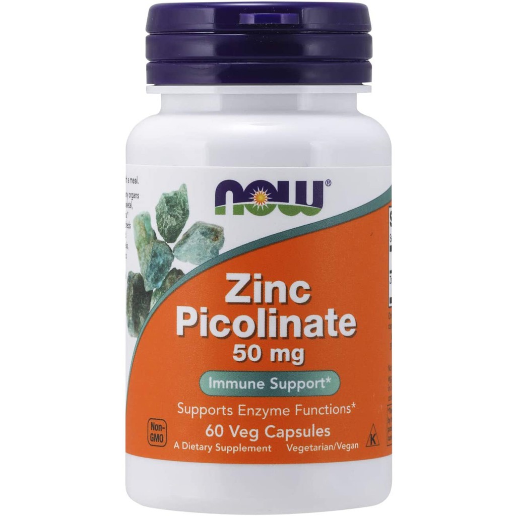 Now Foods Now Supplements Zinc Picolinate 50 Mg 60 Veg Capsules Shopee Indonesia