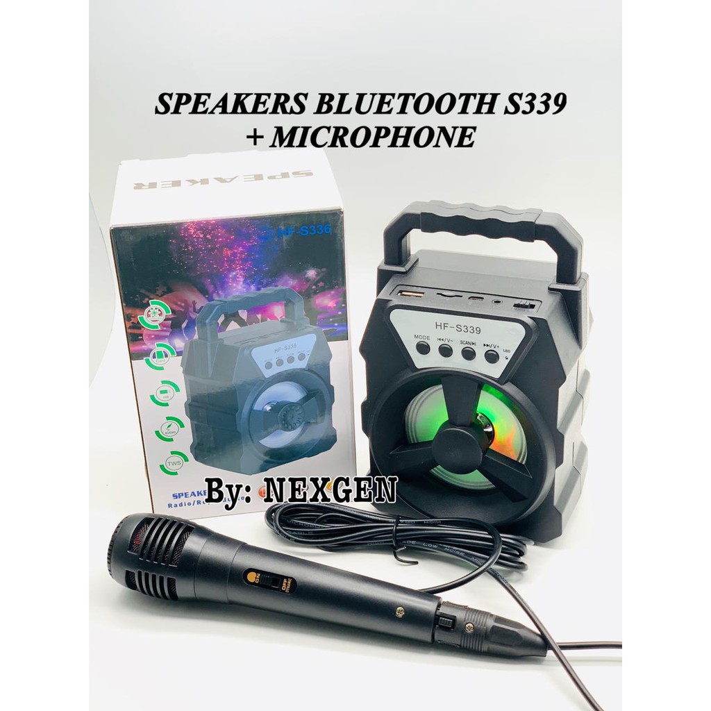 Speaker Portable Bluetooth Mic Karaoke Audio Wireless S286 S339 Musik Box Shopee Indonesia