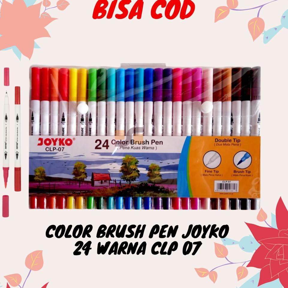 

Harga Spesial.. Color Brushpen Brush Pen Set Joyko 12/24/48 Warna Color Colour CLP 06/07/40 ORI Harg