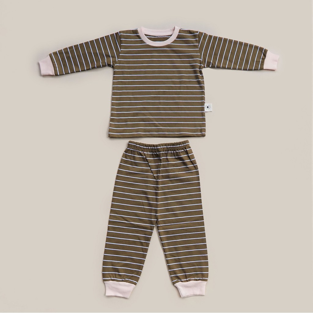 Piyama Anak Motif Salur Garis garis | DUO KRUCILS