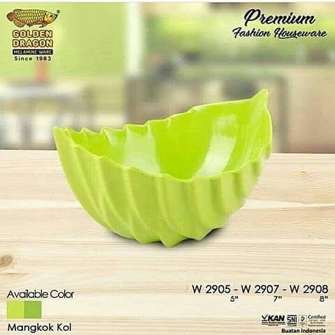 Mangkok Es Pisang Ijo | Mangkok Melamin | Mangkok Daun | Mangkok Dragon W2908