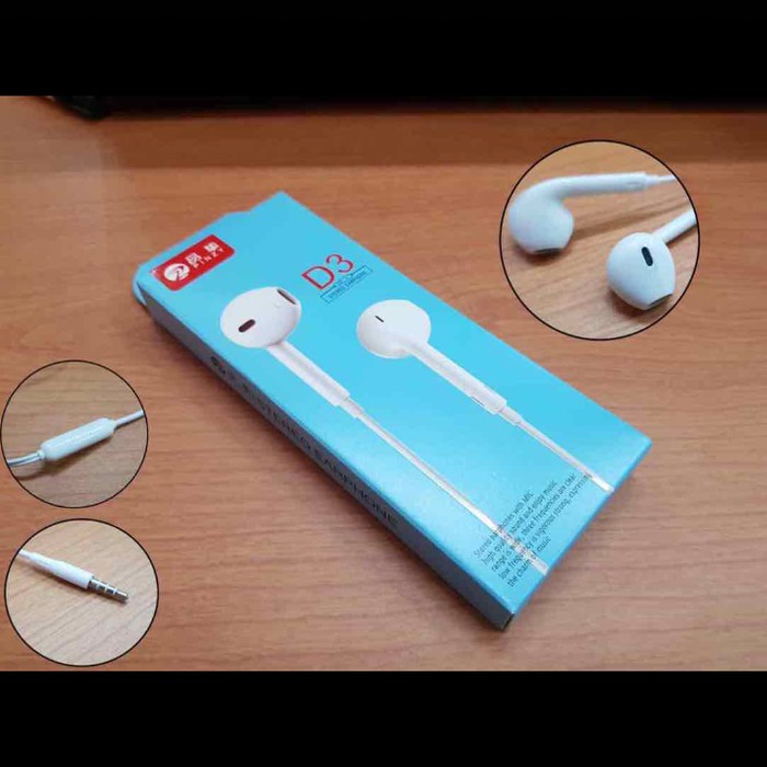 Headset Earphone Stereo D3 with Microphone