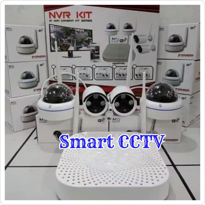 PAKET NVR KIT CCTV WIRELESS 4MP 1080P Full HD 2 KAMERA ATAU 4 KAMERA Tanpa Kabel