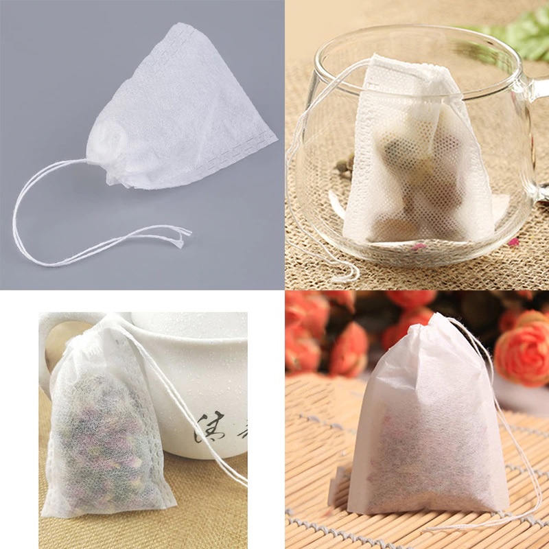 Kantong Teh Celup kosong Teabags Kantong Saringan Rempah Kopi Herbal Disposable Tea Filter Bags - 1 pcs