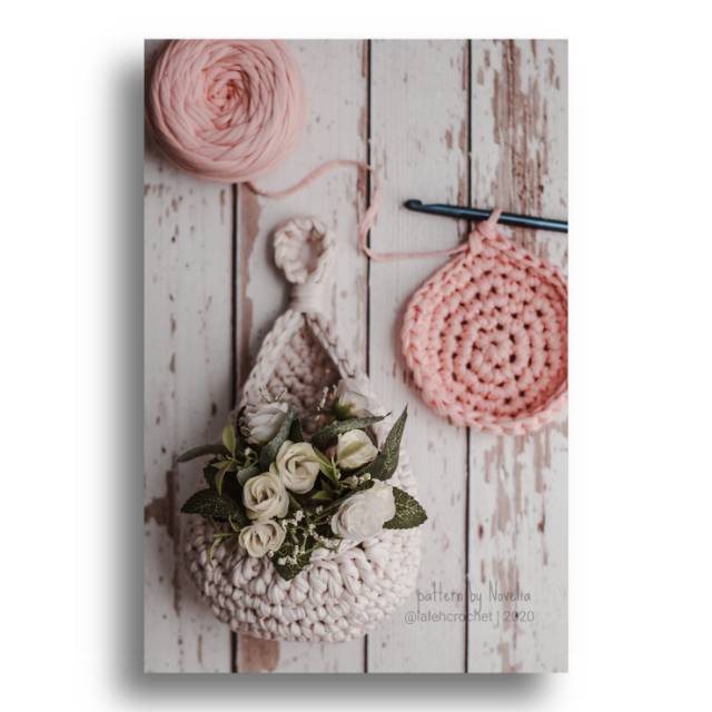 Pot Gantung Keranjang Rajut Hiasan Pintu Home Decor Shabby Chic Dekorasi Pintu Properti fotografi