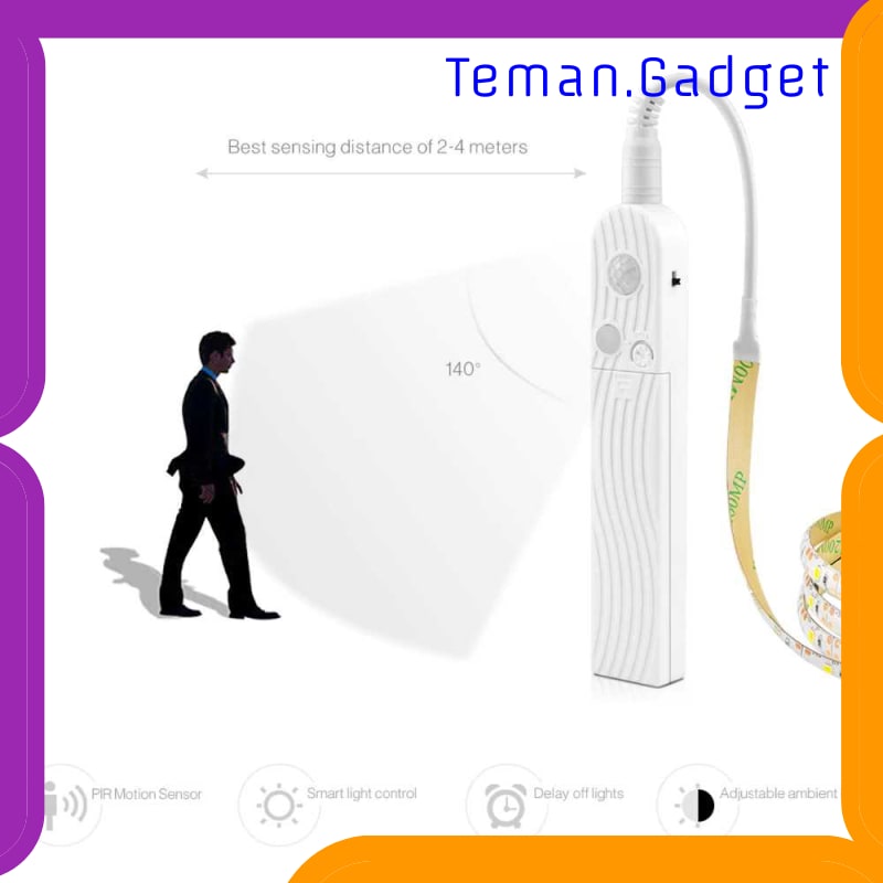 TG-DG322 RYBAKOV LAMPU LED STRIP DENGAN SENSOR GERAK 1M - 2835