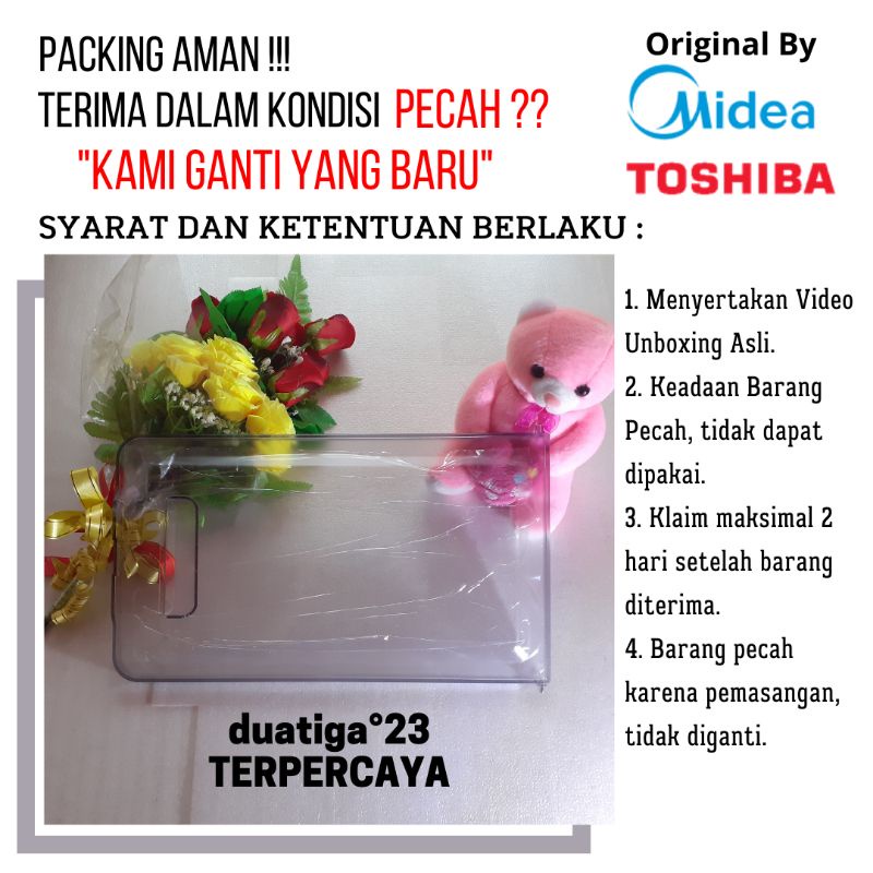 TUTUP FREEZER PINTU FREEZER KULKAS MIDEA HS235 HS196 ORIGINAL