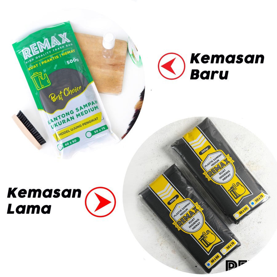 Remax Kantong Sampah HITAM Ukuran Besar - Best Quality Trash Bag