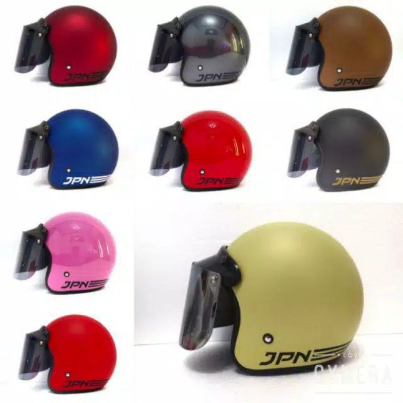 Helm jpn original , helm bogo kaca datar SNI , helm kaca injak
